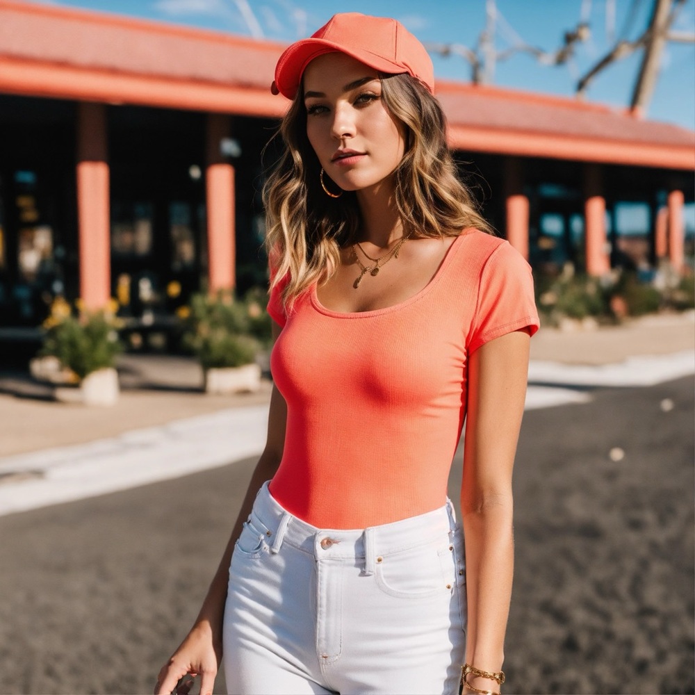 Short Sleeve Bodysuit - Coral Reef